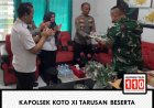 Pererat Sinergi TNI-Polri, Polsek Koto XI Tarusan Beri Kejutan HUT ke-80 TNI Di Mako Koramil 07 Tarusan