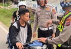 Satlantas Polres Pesisir Selatan Tertibkan Balap Liar di Pantai Salido, 15 Motor Diamankan