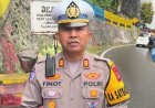 Longsor Lumpuhkan Jalur Padang Panjang–Padang, Sat Lantas Polres Padang Panjang Beri Himbauan Keselamatan